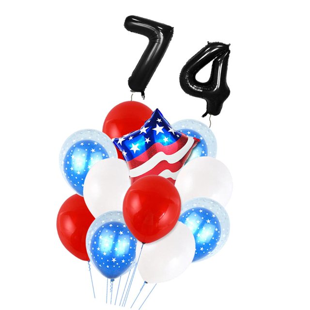 El , Estados , Raya, Bandera, Látex, Papel De Aluminio, De Independencia, Decoración yotijar Conjuntos de globos de bandera americana