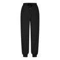 thumbnail image 3 of Sweatsuits Women 2 Piece Outfit, Prolriy Fall Wide Leg Pants Set Leisure Zip up Sweatsuits Lounge Sets for Women Black L, 3 of 7