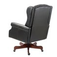 thumbnail image 4 of 14 Karat Home Vegan Leather Office Chair with Arms and High-Back, Height-adjustable Task Chair with 360-degree Metal Wheels, Black, 4 of 10