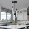 thumbnail image 2 of ZHLWIN 3-Light Modern Light Fixture Kitchen Island Pendant Light Dimmable LED Black Mini Pendant Lighting Dinning Room Living Room Kitchen Black Pendant Lights, 2 of 6
