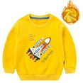 thumbnail image 3 of Kiijoy Toddler Boys Sweatshirt Rocket Print Crew Neck Pullover Top, Sizes 4-5, 3 of 5