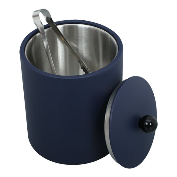 Stainless Steel Ice Bucket Ice Large Insulated Ice Bucket Navy Ice Bucket Ice Buckets Ice Bucket and Ice Clamp