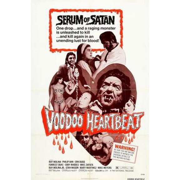 Voodoo Heartbeat Movie Poster Entertainment Decor Art Poster 24x36 Unframed, Age: Adults, Rectangle Z Posters