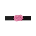 thumbnail image 1 of Cinturón Elástico Ancho para Mujeres INSPIRE CHIC, Corsé Estirable de Doble Flor Grande, Elegante y Casual para Vestido 68x6cm/26.8x2.4 pulgadas (LxA) Rosa, 1 of 6