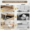 thumbnail image 6 of YODOLLA Teddy Velvet L Shaped Sofa Couch with Pull Out Bed Sectional Sleeper Sofa with Storage in Cama for Living Room with USB & Cup Holder, 6 of 10