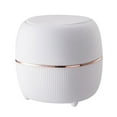 thumbnail image 1 of EGNMCR Trash Can Kitchen Trash Can Desktop Bin With Lid Round Press Type With Removable Inner Plastic Small Trash Can For Bathroom Vanity Table Waste Desktop Bin, 1 of 1