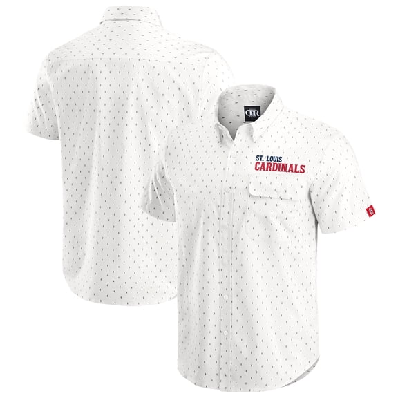 Men's-Darius Rucker Collection by Fanatics  Cream St. Louis Cardinals Printed Button-Down Shirt