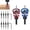 Red+Blue, variant on Two-Flute Counterbore with Depth Stop, 2-in-1 Drill & Countersink with Adjustable Stop Collar and 1/4 Inch Hex Shank, Countersink Drill Bit for Wood, Plastic, Woodworking