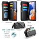 thumbnail image 2 of funda billetera para Samsung Galaxy A14 con Protección RFID, Ranuras para tarjetas, Pata de Cabra, Correa Desmontable-Funda para teléfono tipo Bandolera con Tapa de Cuero PU a prueba, 2 of 9