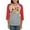 Heather/Red, variant on CafePress - Power Rangers On Their Ce Women's Baseball T Shirt - Womens Baseball Tee