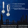 thumbnail image 2 of Gem Stone King 925 Sterling Silver Green Prasiolite Dangle Earrings for Women | 1.60 Cttw | Gemstone Birthstone | Round 6MM, 2 of 6
