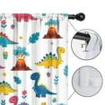 thumbnail image 4 of Blackout Kids Curtains,White Cartoon Dinosaurs Volcanoes Pattern Childrens Insulated Curtains Set Of 2,Bedroom Essentials,Toddler Room Decor 42"x84", 4 of 5