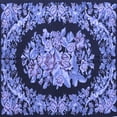 thumbnail image 1 of Ahgly Company Indoor Square Medallion Blue French Area Rugs, 5' Square, 1 of 4