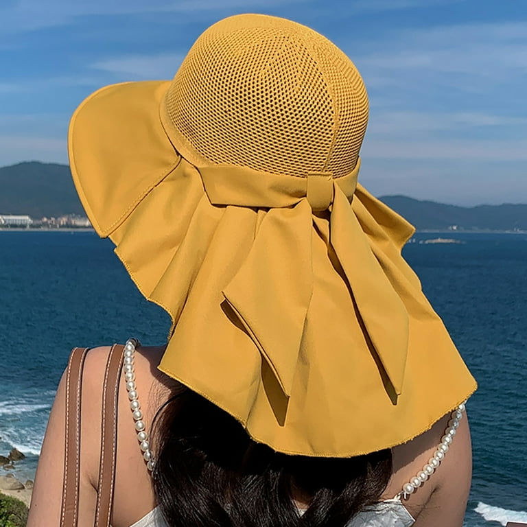 Njoeus Women's Fashion Outdoor Mesh Sun Hat Wide Brims Lightweight
