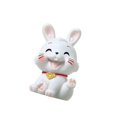 thumbnail image 3 of fastboy Chinese Rabbit Statue Bunny Figurine Craft for Holiday Store Decoration Lift the Feet, 3 of 9