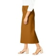 thumbnail image 3 of Jessica London Women's Plus Size Classic Cotton Denim Midi Skirt Pockets Long Jean Skirt, 3 of 3