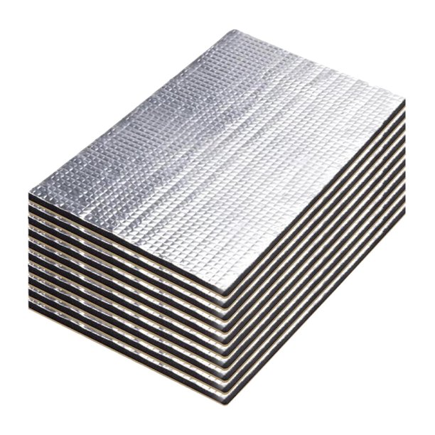 10 piezas de láminas aislantes insonorizantes para coche, reducción de ruido para el interior 10 mm de espesor