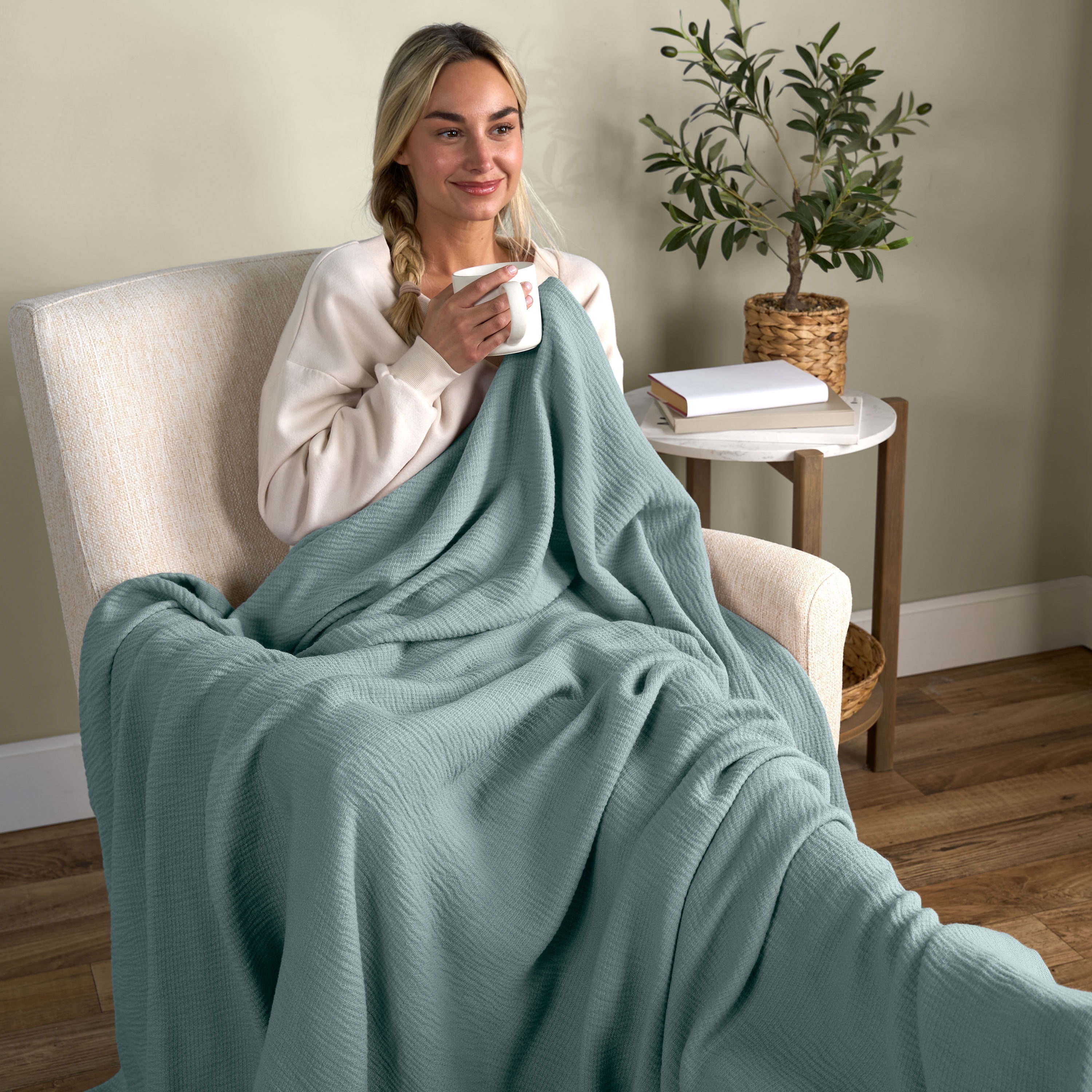 Allswell Matelasse Bed Blanket, Slate, King