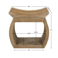 thumbnail image 4 of Uttermost Connor Coastal Reclaim Elm Wood Foot Stool in Natural, 4 of 5
