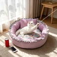thumbnail image 4 of Dmlowu Cozy Dog Bed for Medium Size Dogs, Warm Soft Cat Bed with Thickened Cushion, Round Donut Sleeping Dog Beds for Indoor Outdoor, Machine Washable, 4 of 6