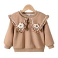 thumbnail image 2 of Little Girls  Neck Sweater Fall & Winter Premium Cotton Floral Design Pullover Sweatshirt for Toddler Girls, 2 of 8