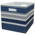 thumbnail image 3 of Better Homes & Gardens Fabric Cube Storage Bins (12.75" x 12.75"), Indigo Stripe, 2 Pack, 3 of 5
