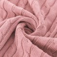 thumbnail image 4 of Unique Bargains Couverture en Coton Décorative, Jeté Torsadé Tricoté, Couvertures en Tricot Douces, 4 of 10