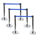 thumbnail image 3 of 6Pcs Stainless Steel Stanchions Posts Queue Barriers Crowd Control Retractable Blue Belt Crowd Control Stanchion, 3 of 8