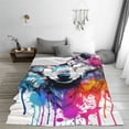 thumbnail image 5 of Zufioo Cool Colorful Wolf Fleece Blanket Queen Size,Plush Bed Blanket,Ultra Soft Throw Blanket,Plush Fuzzy Cozy Blanket Perfect for Bed,Couch-40"x30", 5 of 7
