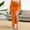 Orange, variant on Mqqzkk Women's Midi Skirt High Waist Solid Ruched Lace Up Waist Skirts Pleated Stretchy A-Line Slit Midi Skirts