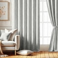 thumbnail image 2 of Vargottam Printed Blackout Curtains - Beige Geometric Design, Set of 2 Panels, 42 x 96 Inches - Room Darkening, Thermal Insulated Window/Door Drapes with Grommets, 2 of 9