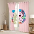 thumbnail image 3 of Manfei Monogrammed D Theme Black Out Curtains,Ocean Animal Axolotl Curtains Pack of 2 (42x63 Each),Multicolor Sealife Croal Bedroom Curtains For Girl Teens,Ultra Soft Bedroom Decor, 3 of 6
