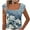 Blue, variant on Summer Crop Tops for Women Grey Shirts for Women Chest Coverage Women's Summer Tops, Tees & Blouses