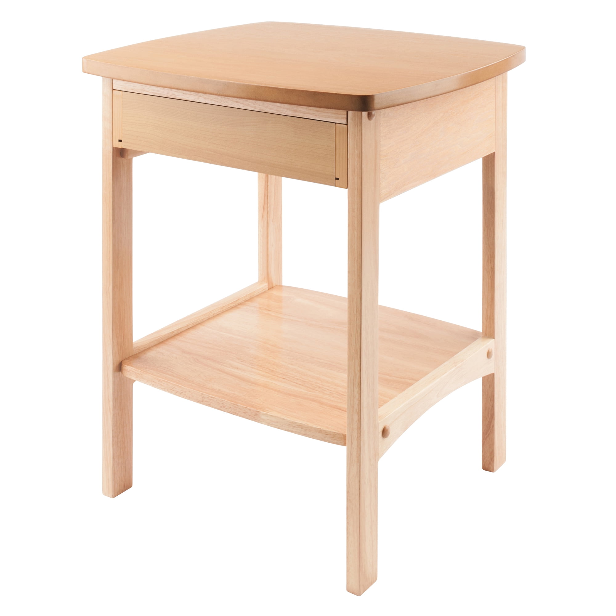 Winsome Claire Curved Nightstand, Accent Table, Natural Finish