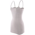 thumbnail image 2 of Ola Mari Junior Size BUILT-IN Shelf Bra Adjustable Spaghetti Strap Solid Camisole Tank Top, Light Mocha, Large, 2 of 4