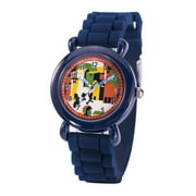 Disney Luca Alberto,Giulia Boys' Blue Plastic Time Teacher Watch, 1-Pack