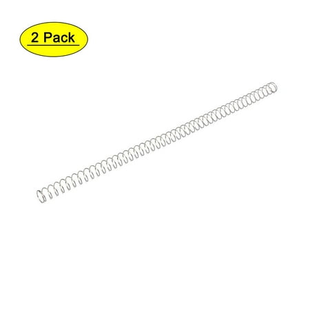 

0.8mmx12mmx305mm 304 Stainless Steel Compression Springs Silver Tone 2pcs