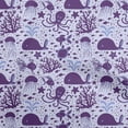 thumbnail image 1 of oneOone Viscose Chiffon Medium Purple Fabric Ocean Underwater Life Sewing Craft Projects Fabric Prints By Yard 42 Inch Wide, 1 of 4