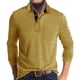 thumbnail image 1 of pstuiky camisas de manga larga para hombre, Blusa informal de manga larga con cuello vuelto y bloques de color para hombre camisetas de hombre s, 1 of 5