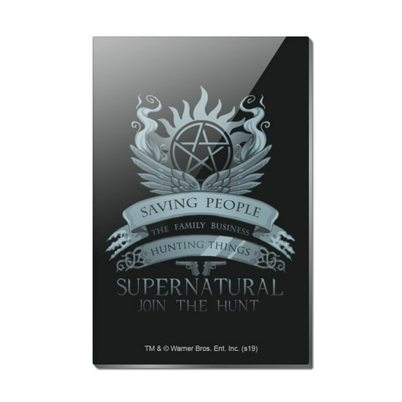 Supernatural Saving People Hunting Things Rectangle Acrylic Fridge Refrigerator Magnet