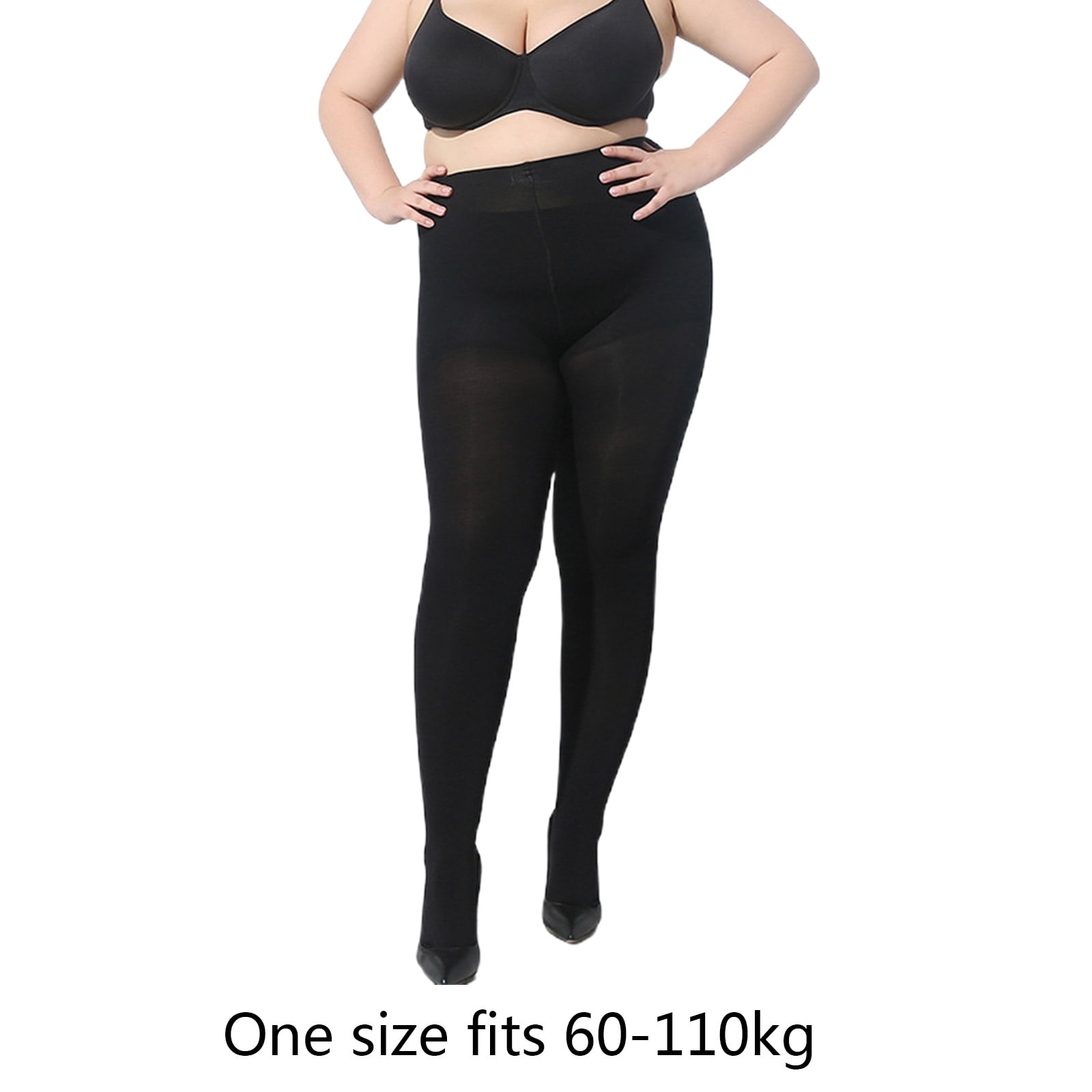 So Diva Legwear Plus Size 80 Denier Black Opaque Tights for Curvy Ladies  Size - XL/XXL/XXXL
