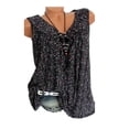 thumbnail image 3 of Women Summer Floral Tank Tops Vest Blouse Boho V Neck Tops Plus Size White L, 3 of 7
