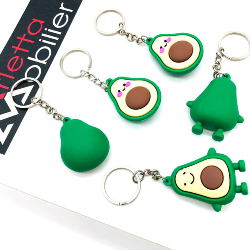 Fruit Avocado Smile-shaped Keyfob Keychain Keyring Jewelry Gift Key Chain RiBDA