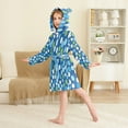 thumbnail image 4 of FORMRS Kids Bathrobe Unisex Hooded Robe Toddler Pajamas Sleepwear, Size 7-9T, Blue Dots, 4 of 7