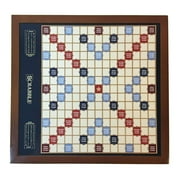 WS Game Company Scrabble Trophy Luxury Edition with Rotating Wooden Game Board