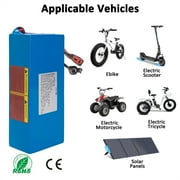 48V 14Ah Ebike Battery Pack Electric Scooter Bike Lithium Battery 1200W for Adult Electric Bicycle Motor with 2a Charger