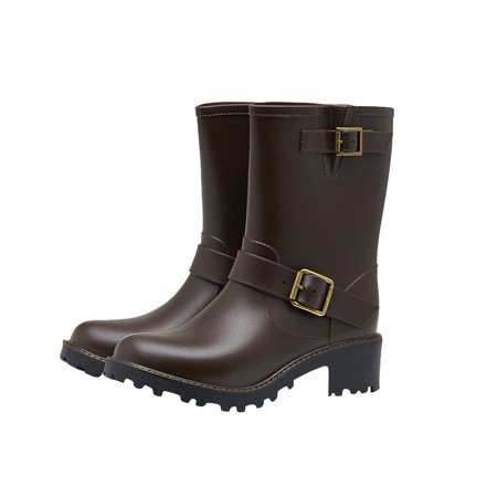 

Wioihee Women s Mid Calf Rain Boots Collar Gardening Boots Ultra Lightweight Portable Garden Shoes
