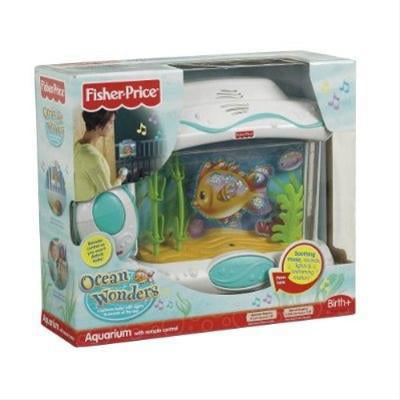 Fisher Price Ocean Wonders Deep Blue Sea Tote-A-Tune Fish Bowl Soother 3 Modes 