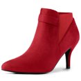 thumbnail image 1 of Botas Chelsea Tacones De Aguja De Punta Estrecha De Las Mujeres Rojo 36, 1 of 7