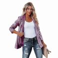 thumbnail image 4 of Women's Sequin Blazer, Shimmer Jacket, Casual Long Sleeve Glitter Lapel Coat, 4 of 5